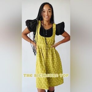 The Geneva Matcha Green Textured Tank Dress